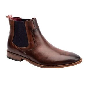Base London Mens Leather Chelsea Boots / Burnt Brown